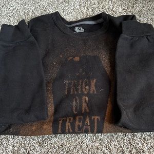Black crewneck size small Halloween style homemade